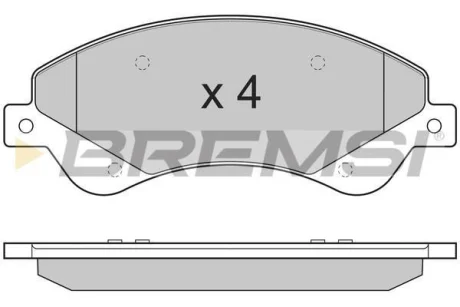 Гальмівні колодки пер. Transit (V347) 06- (FWD) BREMSI BP3273