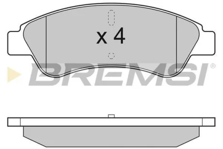 Гальмівні колодки Boxer/Ducato/Jumper (06-21) BREMSI BP3286