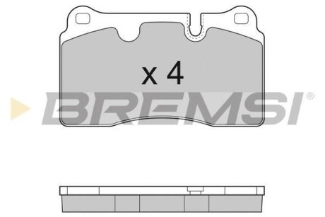 Гальмівні колодки пер. Range Rover 05-12 (brembo) BREMSI BP3288