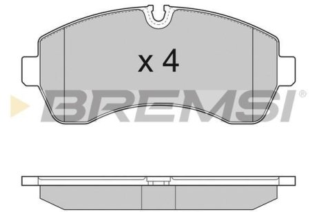 Тормозные колодки пер. Sprinter/Crafter 06- (спарка) BREMSI BP3290
