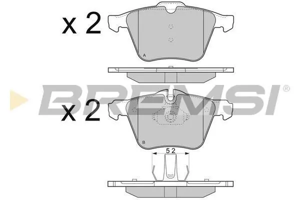 Гальмівні колодки пер. Ford Mondeo 07-15/Volvo S80 06- (ATE) BREMSI BP3299 (фото 1)