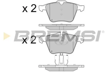 Гальмівні колодки пер. Ford Mondeo 07-15/Volvo S80 06- (ATE) BREMSI BP3299