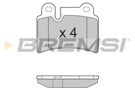 Гальмівні колодки зад. VW Touareg 02-10 (brembo) BREMSI BP3302