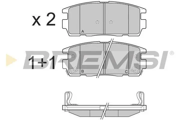 Гальмівні колодки зад. Chevrolet Captiva 06- (akebono) BREMSI BP3304 (фото 1)
