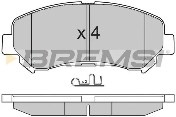 Гальмівні колодки пер. X-Trail/Qashqai 07- BREMSI BP3321 (фото 1)