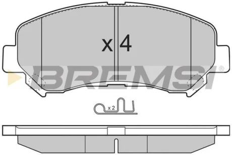 Гальмівні колодки пер. X-Trail/Qashqai 07- BREMSI BP3321
