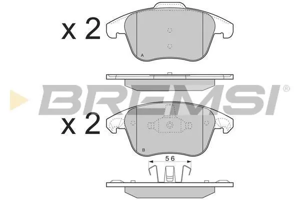 Гальмівні колодки пер. Citroen C4 Picasso 06-/Peugeot 5008 09- (ATE) BREMSI BP3330 (фото 1)