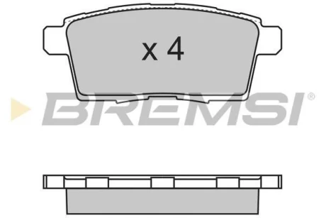 Гальмівні колодки зад. Mazda CX-7/CX-9 07- BREMSI BP3333