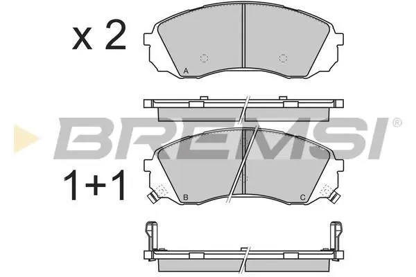Гальмівні колодки пер. Hyundai H-1 08- (MANDO) BREMSI BP3336 (фото 1)