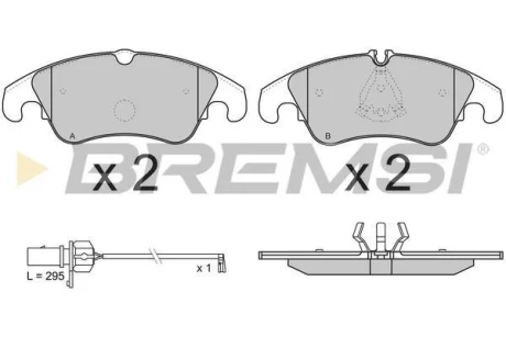 Гальмівні колодки пер. Audi A4/A5/A6/A7/Q5 08- (TRW) BREMSI BP3347