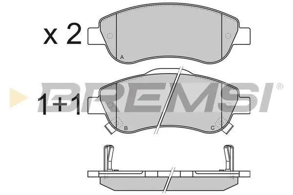 Гальмівні колодки пер. Honda CR-V 07- (bosch) BREMSI BP3352 (фото 1)