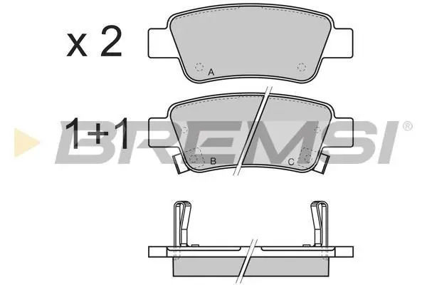 Гальмівні колодки зад. Honda CR-V 07- (bosch) BREMSI BP3353 (фото 1)