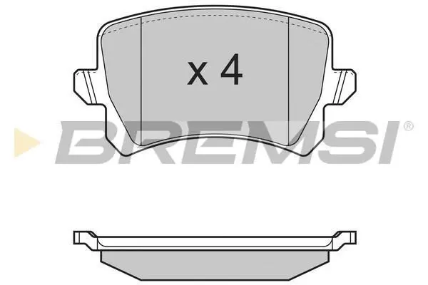 Гальмівні колодки зад. Passat 05-/Sharan 10-/Tiguan 07- BREMSI BP3366 (фото 1)