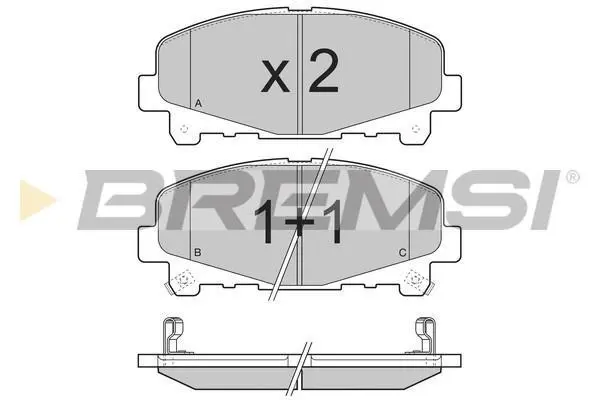 Гальмівні колодки пер. Honda Accord VIII 08- (akebono) BREMSI BP3373 (фото 1)