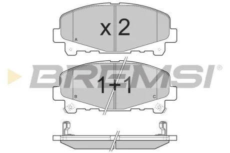 Гальмівні колодки пер. Honda Accord VIII 08- (akebono) BREMSI BP3373