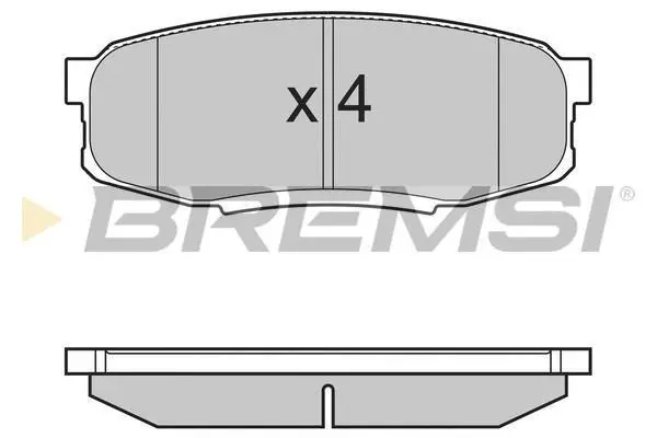 Гальмівні колодки зад. Toyota Land Cruiser 08- (advics) BREMSI BP3382 (фото 1)