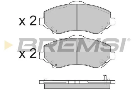Гальмівні колодки пер. Journey/Freemont/Cherokee 06- (BOSCH) BREMSI BP3396