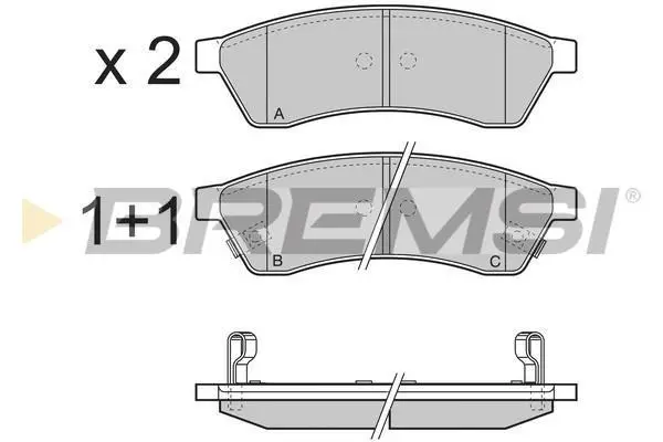 Гальмівні колодки зад. Chevrolet Epica 05- (brembo) BREMSI BP3400 (фото 1)