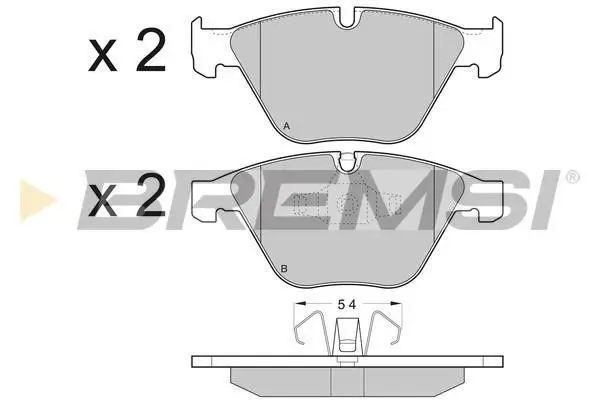 Гальмівні колодки пер. BMW 3 (E90)/5 (E60)/7 (E65) 02-13 (ATE) BREMSI BP3403 (фото 1)