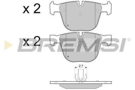 Гальмівні колодки зад. BMW X5 09- (ATE) BREMSI BP3410