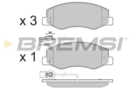 Гальмівні колодки зад. Master/Movano 10- (спарка) BREMSI BP3440