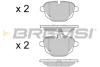 Гальмівні колодки зад. BMW 5 (F10)/X3 (F25) 10- (TRW) BREMSI BP3449 (фото 1)