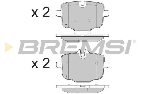 Гальмівні колодки зад. BMW 5 (F10) 10- (ATE) BREMSI BP3450