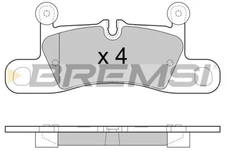 Гальмівні колодки зад. Touareg/Cayenne 10> BREMSI BP3459