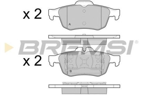 Гальмівні колодки зад. Renault Latitude 11- (ATE) (123,1x50,6x16,9) BREMSI BP3468