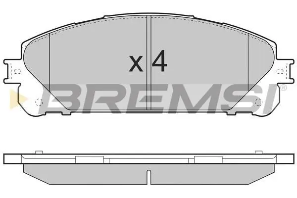 Гальмівні колодки пер. Lexus RX 08-15/Toyota RAV4 12- (advics) BREMSI BP3481 (фото 1)