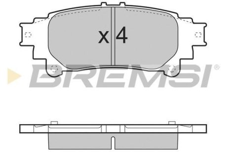 Гальмівні колодки зад. Lexus RX 08-15/Toyota Prius 09- (akebono) BREMSI BP3482