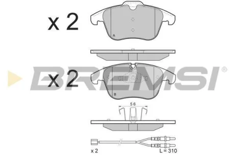 Гальмівні колодки пер. PEUGEOT 407/508 09-/CITROËN C5 08-16 (ATE) BREMSI BP3487