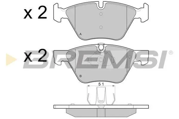 Гальмівні колодки пер. BMW 5 (E60) 05-10(ATE) BREMSI BP3488 (фото 1)