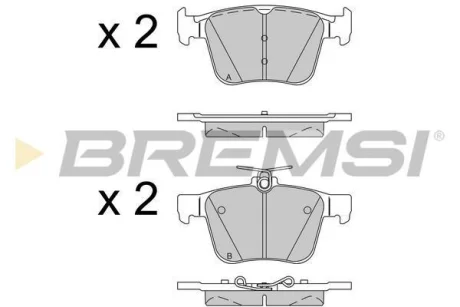 Гальмівні колодки зад. A3/Golf 12- BREMSI BP3517