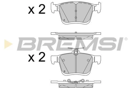 Гальмівні колодки зад. VW Golf VII 13- (ATE) BREMSI BP3518