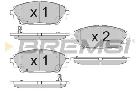 Гальмівні колодки пер. Mazda 3/CX-3 13- (Akebono) BREMSI BP3556