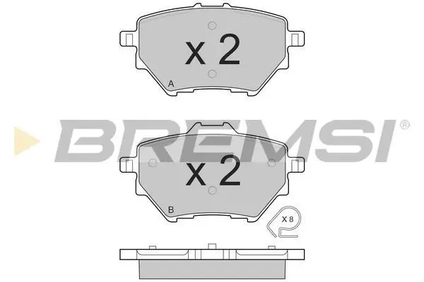 Гальмівні колодки зад. Citroen C4/Peugeot 308 II 13- (Bosch) BREMSI BP3561 (фото 1)