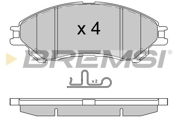 Гальмівні колодки пер. Suzuki SX4 S-cross/Vitara 13- (AKEBONO) BREMSI BP3603 (фото 1)