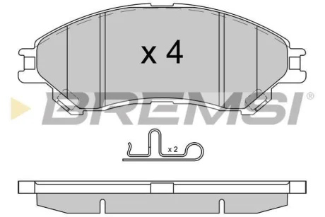 Гальмівні колодки пер. Suzuki SX4 S-cross/Vitara 13- (AKEBONO) BREMSI BP3603