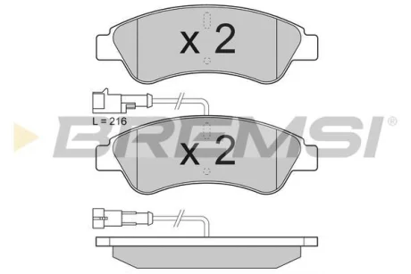 Гальмівні колодки зад. Jumper/Ducato/Boxer 06- (Bosch) BREMSI BP3612