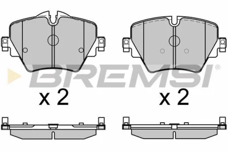 Гальмівні колодки пер. F40/F45/F46/G20/G30/G31/G01 14- (TRW) BREMSI BP3643