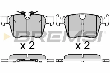 Гальмівні колодки зад. Volvo S60/S90/V60/V90/XC40/XC60/XC90 16- BREMSI BP3664
