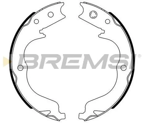 Колодки ручного гальма Outlander II 06-12/ Subaru Forester/Impreza 08- (190мм) BREMSI GF0109 (фото 1)