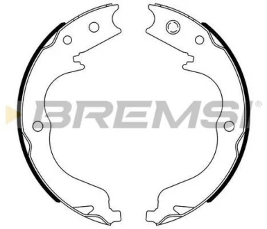 Колодки ручного гальма Outlander II 06-12/ Subaru Forester/Impreza 08- (190мм) BREMSI GF0109