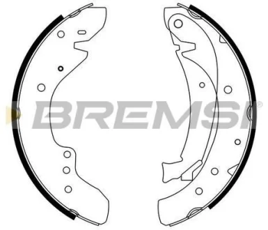 Гальмівні колодки зад. Ducato/Boxer 94-02 (1.4t)(бараб.) BREMSI GF0175
