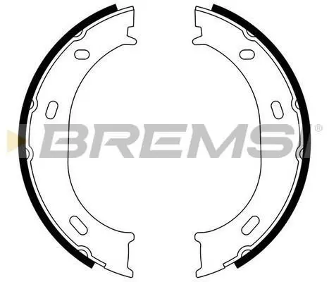 Колодки ручного гальма Sprinter 208-316/LT 35 96-06 (Bosch) BREMSI GF0306 (фото 1)