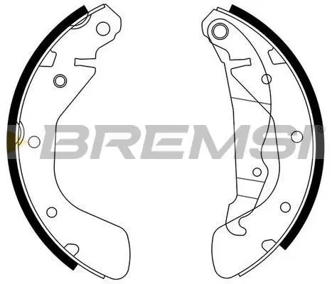 Гальмівні колодки зад. Astra/Combo/Corsa/Lanos (82-12) (к-кт в зборі) BREMSI GF0354 (фото 1)