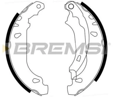 Гальмівні колодки зад. Peugeot 206 98- (Bosch) BREMSI GF0386