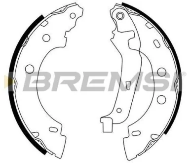 Гальмівні колодки зад. Kangoo 97- (203x38) (Bosch) BREMSI GF0400