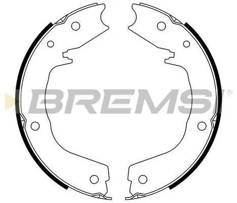 Колодки ручного гальма Mitsubishi Pajero III,IV/ Pajero Classic 00- BREMSI GF0831 (фото 1)
